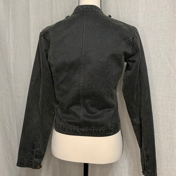 STELLA STAR Ruffled Faux Leather Moto Jacket - Picture 2 of 8